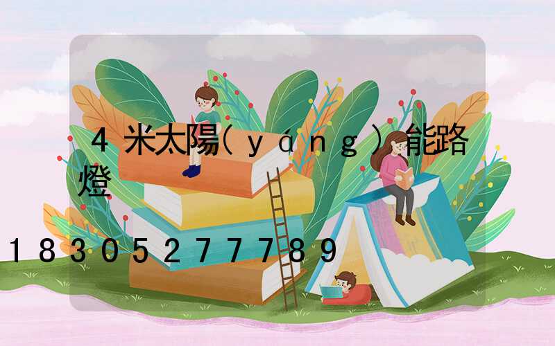 4米太陽(yáng)能路燈