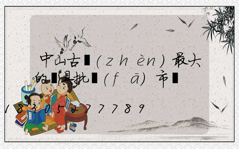 中山古鎮(zhèn)最大的燈具批發(fā)市場