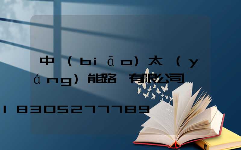 中標(biāo)太陽(yáng)能路燈有限公司