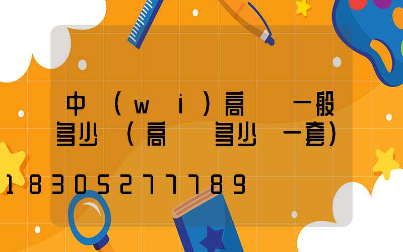 中衛(wèi)高桿燈一般多少錢(高桿燈多少錢一套)