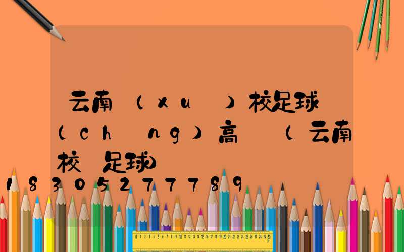 云南學(xué)校足球場(chǎng)高桿燈(云南校園足球)