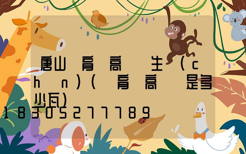 唐山體育場高桿燈生產(chǎn)(體育場高桿燈是多少瓦)