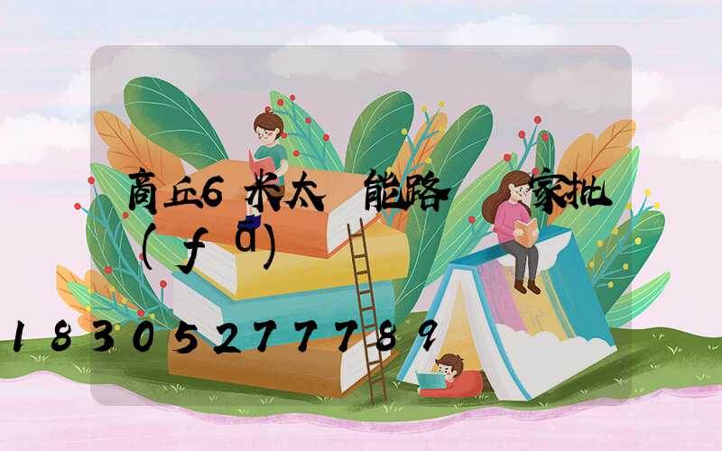 商丘6米太陽能路燈廠家批發(fā)
