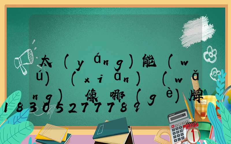 太陽(yáng)能無(wú)線(xiàn)網(wǎng)攝像頭哪個(gè)牌子好