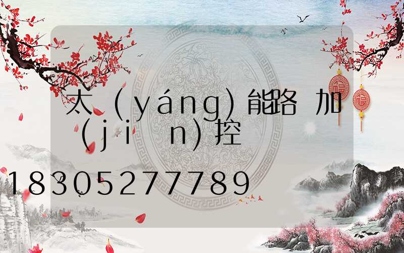 太陽(yáng)能路燈加監(jiān)控