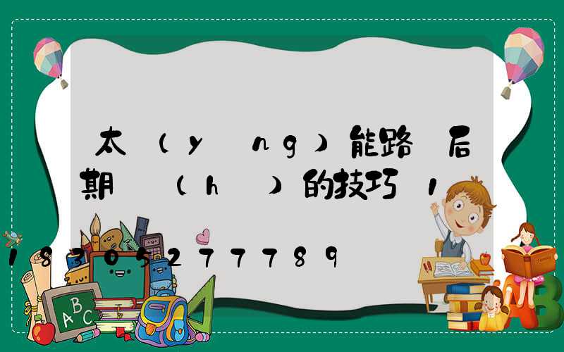 太陽(yáng)能路燈后期維護(hù)的技巧_1