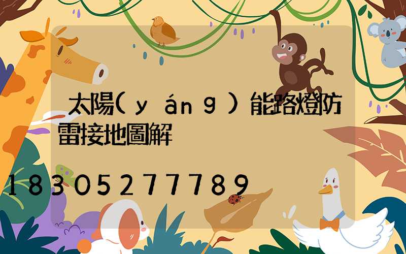 太陽(yáng)能路燈防雷接地圖解