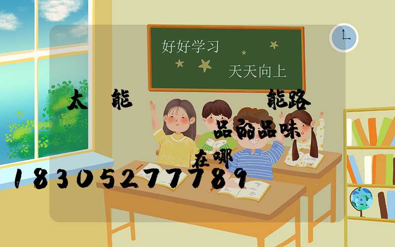 太陽能節(jié)能路燈產(chǎn)品的品味體現(xiàn)在哪-