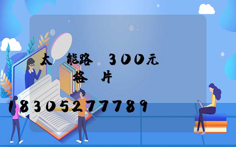 太陽能路燈300元價(jià)格圖片