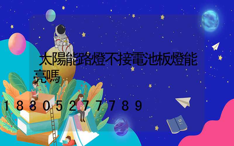 太陽能路燈不接電池板燈能亮嗎