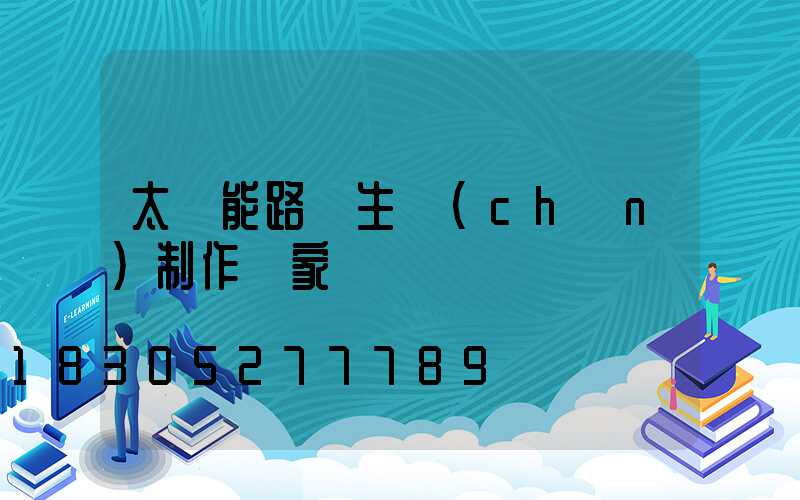 太陽能路燈生產(chǎn)制作廠家