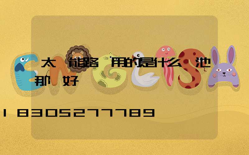 太陽能路燈用的是什么電池那種好