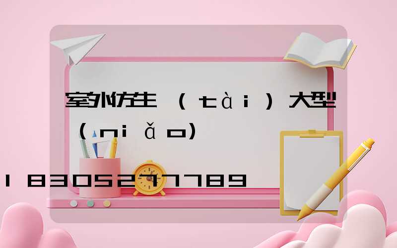 室外仿生態(tài)大型鳥(niǎo)籠圖