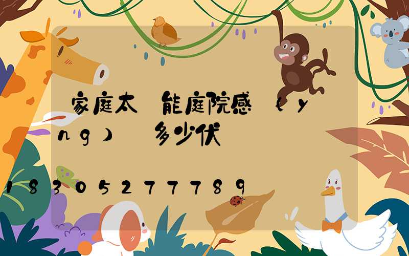 家庭太陽能庭院感應(yīng)燈多少伏