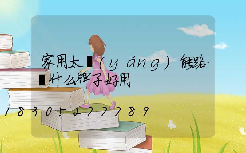 家用太陽(yáng)能路燈什么牌子好用