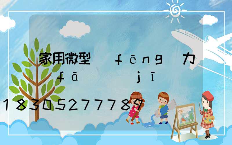 家用微型風(fēng)力發(fā)電機(jī)