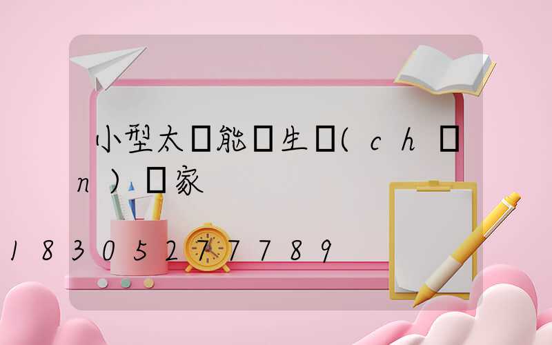 小型太陽能燈生產(chǎn)廠家