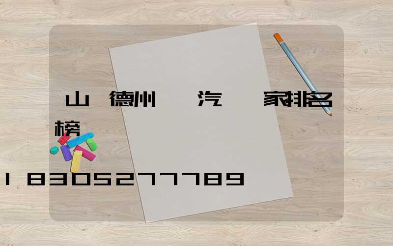 山東德州電動汽車廠家排名榜