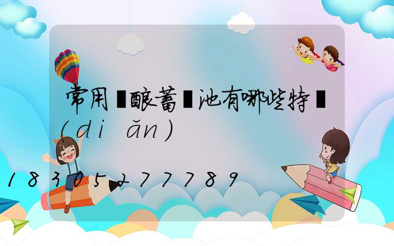 常用鉛酸蓄電池有哪些特點(diǎn)