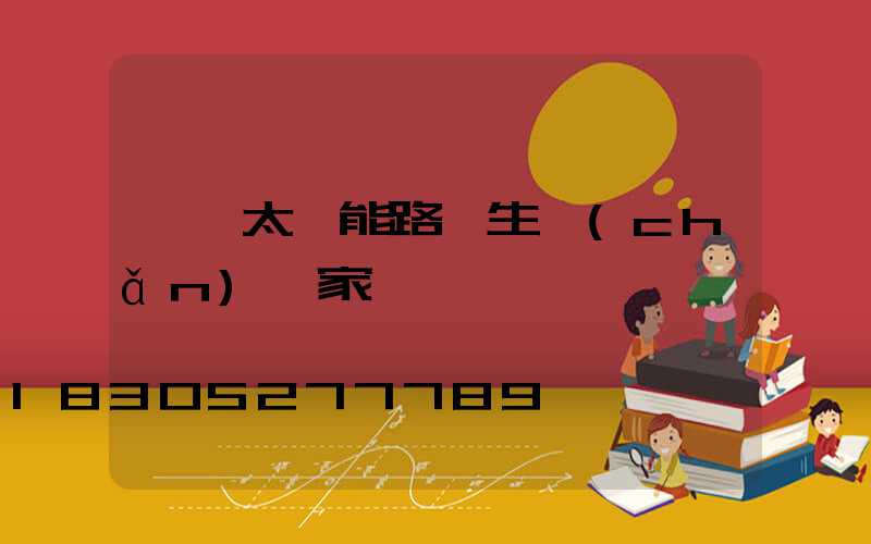 廣東太陽能路燈生產(chǎn)廠家