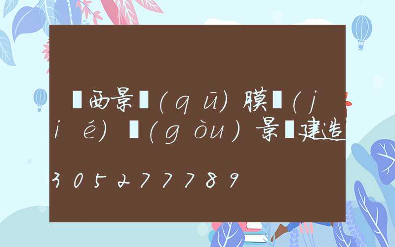 廣西景區(qū)膜結(jié)構(gòu)景觀建造