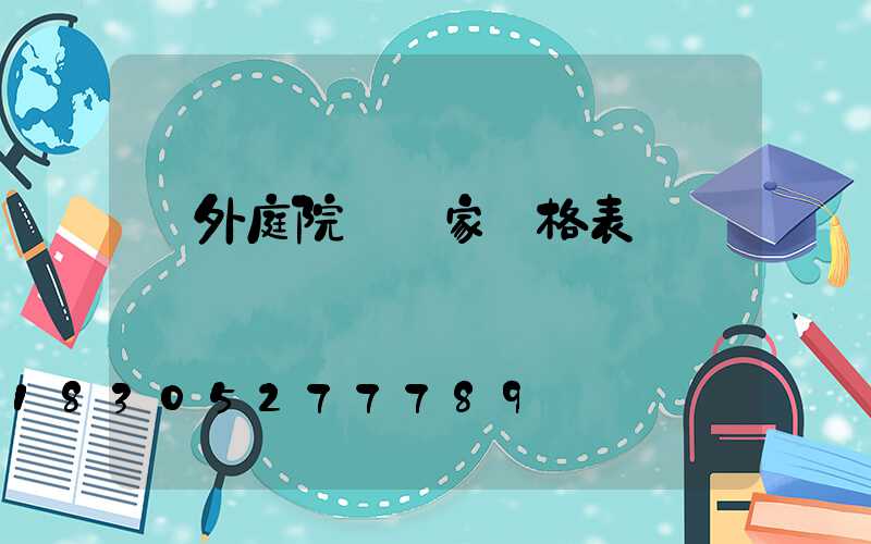 戶外庭院燈廠家價格表