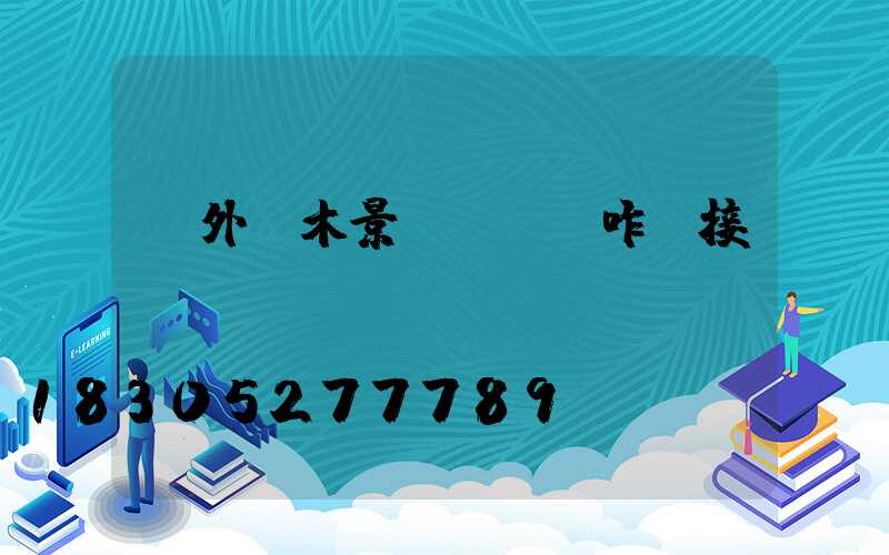 戶外樹木景觀裝飾燈咋連接