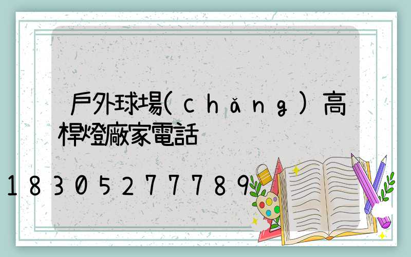 戶外球場(chǎng)高桿燈廠家電話