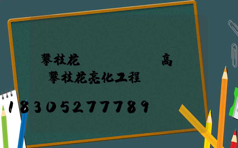 攀枝花廠區(qū)高桿燈(攀枝花亮化工程)