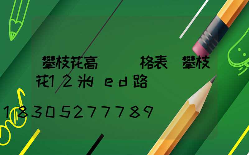 攀枝花高桿燈價格表(攀枝花12米led路燈)