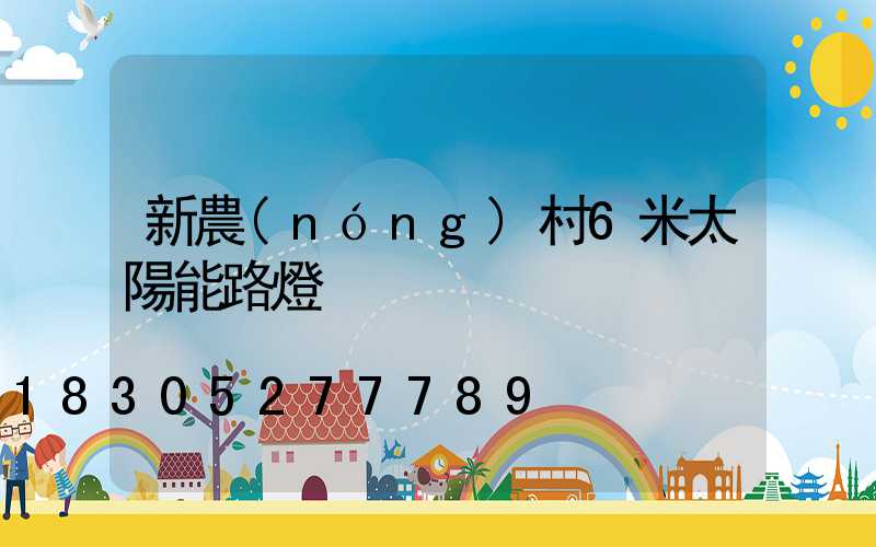 新農(nóng)村6米太陽能路燈