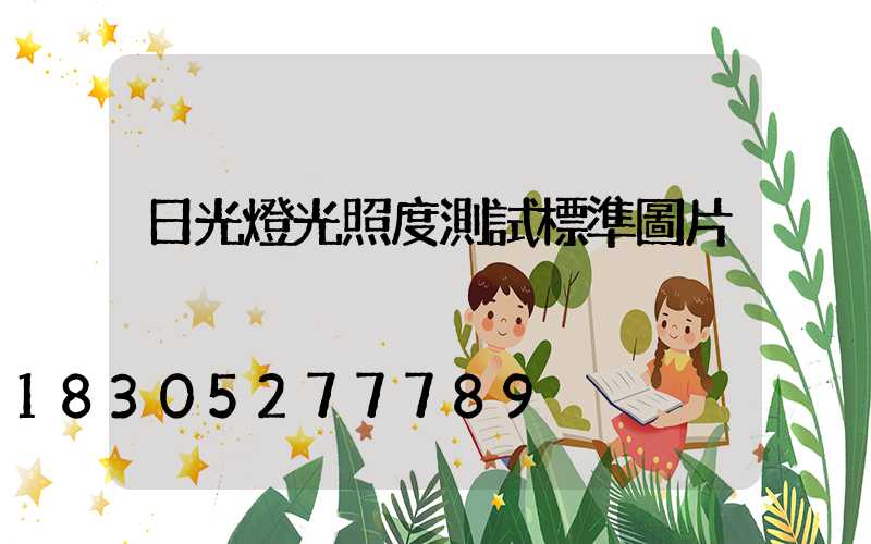 日光燈光照度測試標準圖片