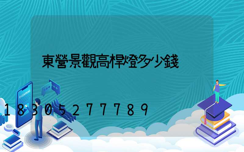 東營景觀高桿燈多少錢