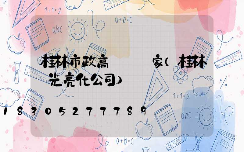 桂林市政高桿燈廠家(桂林燈光亮化公司)