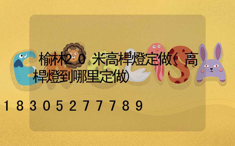 榆林20米高桿燈定做(高桿燈到哪里定做)
