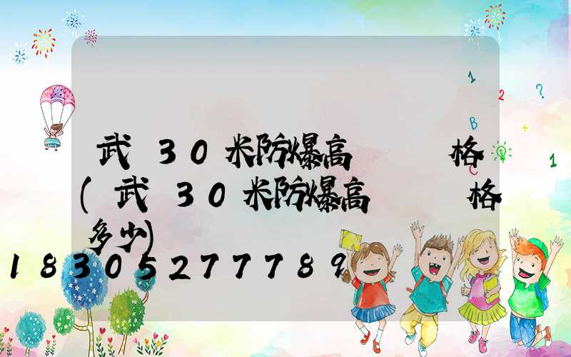 武漢30米防爆高桿燈價格(武漢30米防爆高桿燈價格多少)