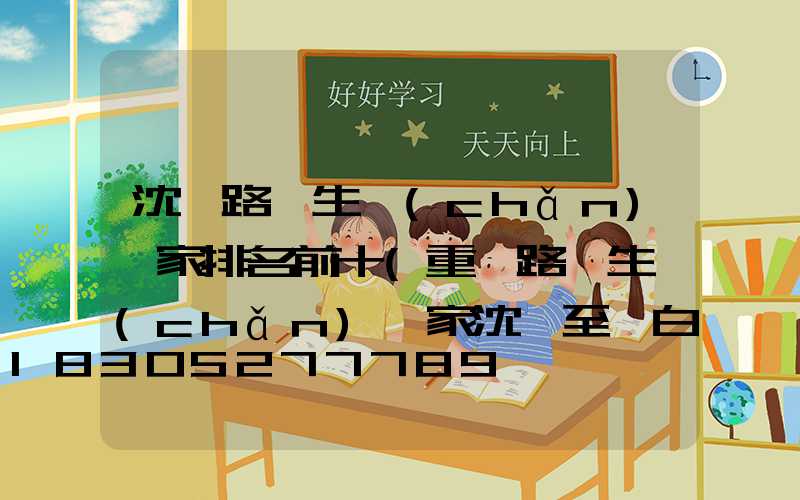 沈陽路燈生產(chǎn)廠家排名前十(重慶路燈生產(chǎn)廠家沈陽至長白山列車)