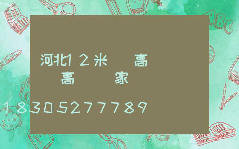 河北12米廣場高桿燈(廣場燈高桿燈廠家)