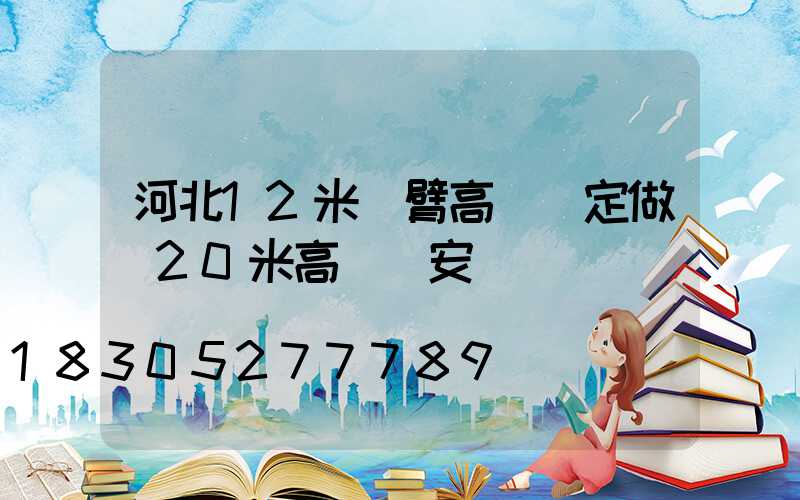 河北12米雙臂高桿燈定做(20米高桿燈安裝視頻)