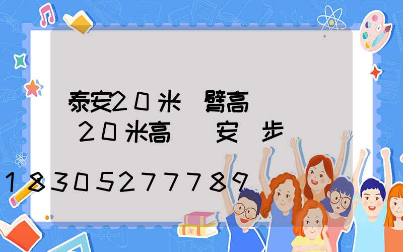 泰安20米雙臂高桿燈報價(20米高桿燈安裝步驟)