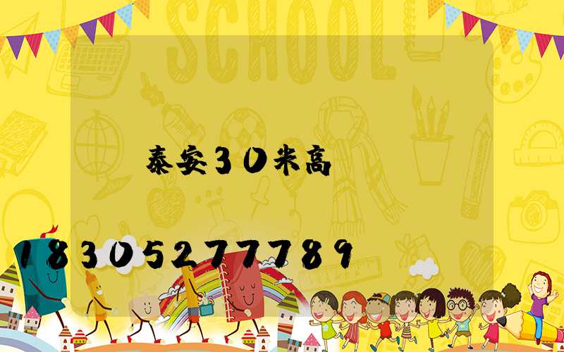 泰安30米高桿燈