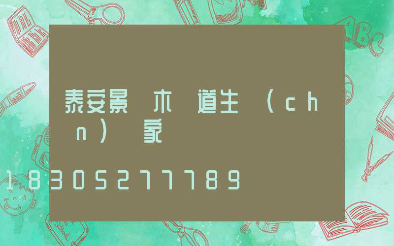 泰安景觀木棧道生產(chǎn)廠家