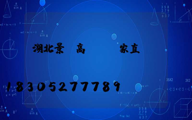 湖北景觀高桿燈廠家直銷