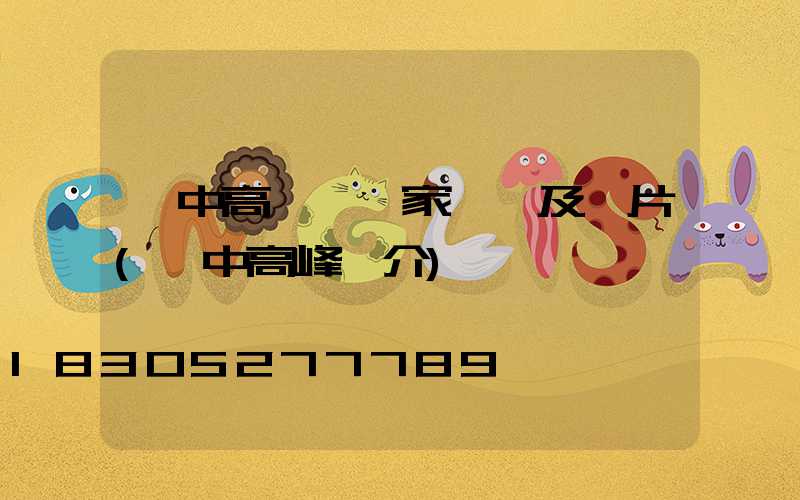 漢中高桿燈廠家報價及圖片(漢中高峰簡介)