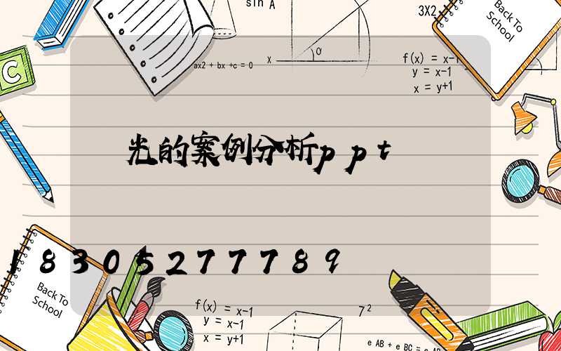 燈光的案例分析ppt