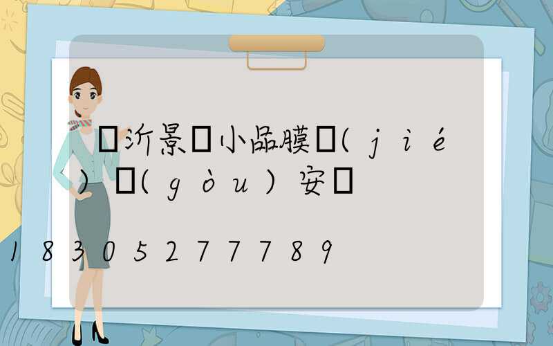 臨沂景觀小品膜結(jié)構(gòu)安裝