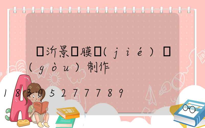 臨沂景觀膜結(jié)構(gòu)制作