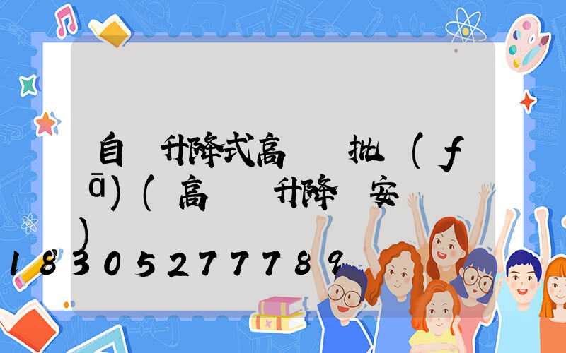 自動升降式高桿燈批發(fā)(高桿燈升降機安裝視頻)