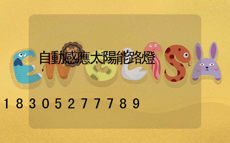 自動感應太陽能路燈