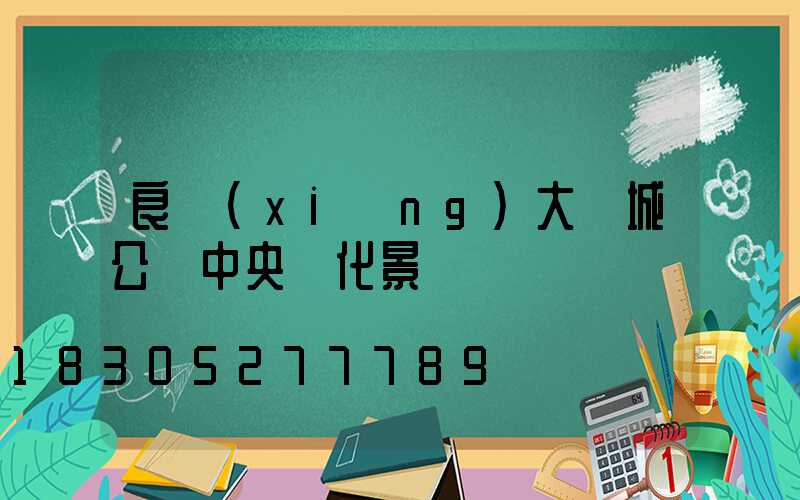 良鄉(xiāng)大學城公園中央綠化景觀